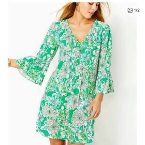 Lilly Pulitzer Danika Dress in Spearmint Blossom Size 0